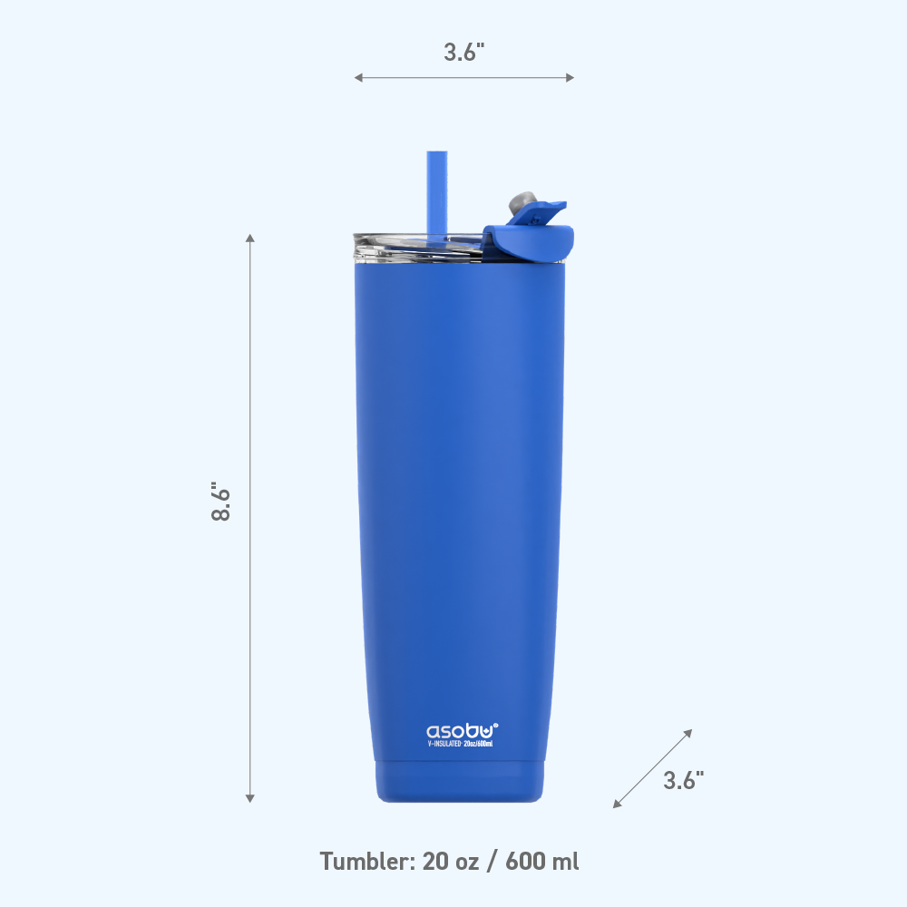 Blue Aqualina Tumbler - Built in Straw by ASOBU®