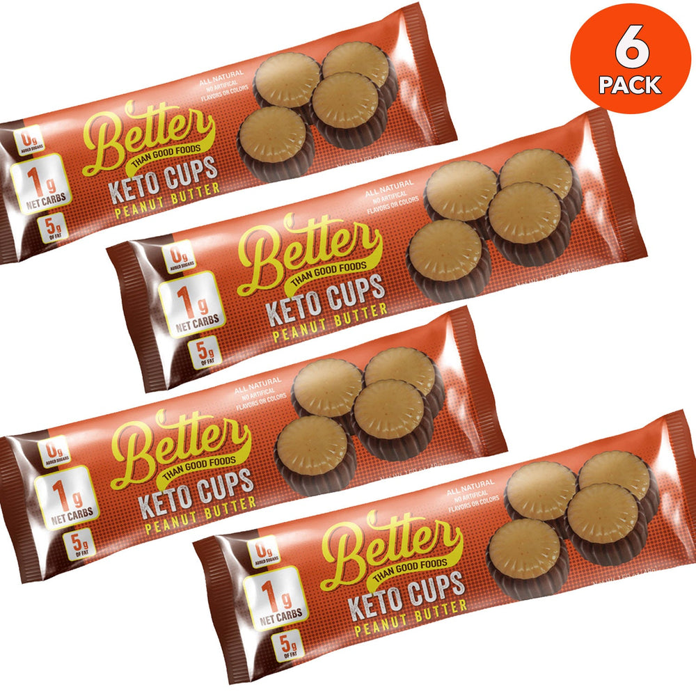 Keto Peanut Butter Cups (Buckeyes) 6-pack of 4 each by Better Than Good Foods